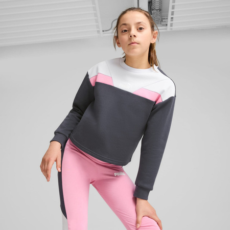 Bluza dziewczęca Puma POWER CREW FL szara 68178769