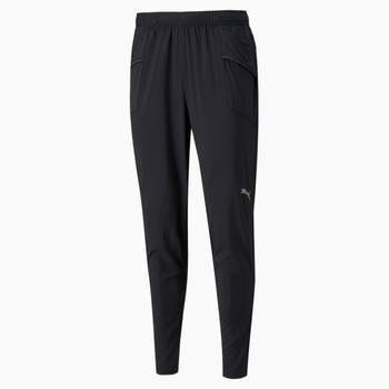 Spodnie dresowe męskie Puma RUN TAPERED WOVEN czarne 52140401