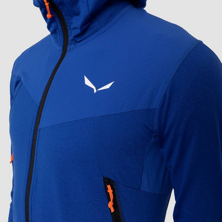 Bluza z kapturem męska Salewa AGNER HYBRID niebieska 00-0000027371_8625