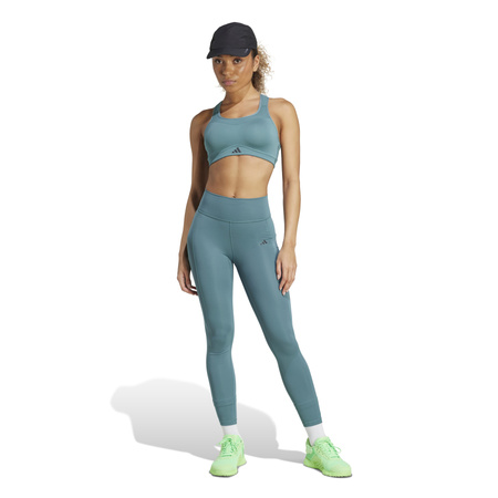 Legginsy treningowe damskie adidas OPTIME STASH 7/8 turkusowe JW7610
