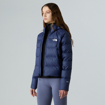 Kurtka puchowa z kapturem damska The North Face HYALITE DOWN niebieska NF0A8E75BOT