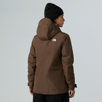 Kurtka z kapturem damska The North Face CARTO MONO TRICLIMATE brązowa NF0A8D3D1OI