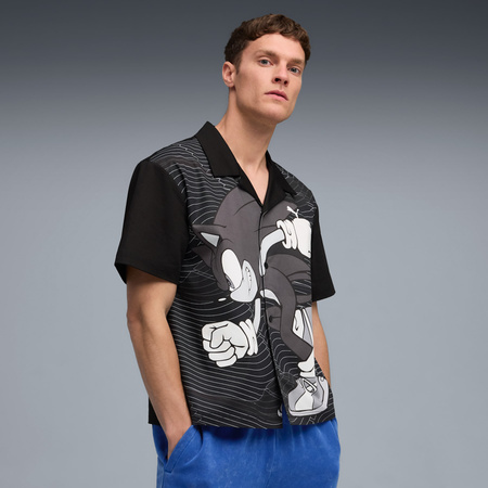 Koszula męska Puma X SONIC RELAXED GRAPHIC RACER czarna 63240701