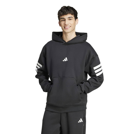 Bluza z kapturem męska adidas FUTURE ICONS 3-STRIPES czarna JD4838
