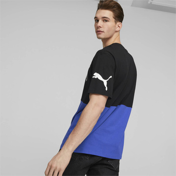 Koszulka męska Puma POWER COLORBLOCK niebieska 67332192