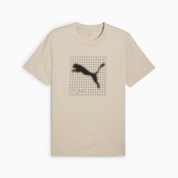 Koszulka męska Puma PUMATECH GRAPHIC beżowa 68460768