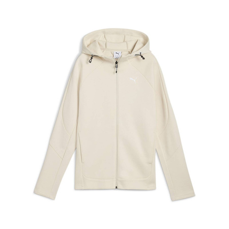 Bluza z kapturem damska Puma EVOSTRIPE FULL-ZIP DK beżowa 68505087