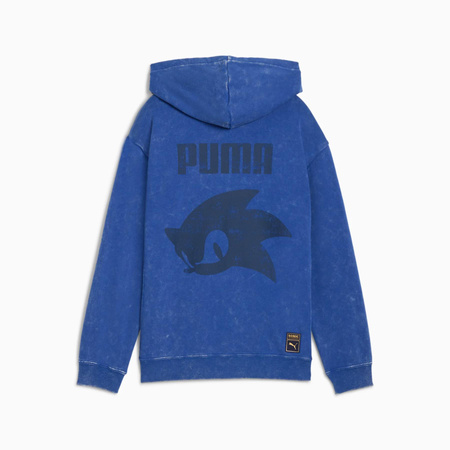 Bluza z kapturem chłopięca Puma X SONIC RELAXED GRAPHIC TR niebieska 63238217