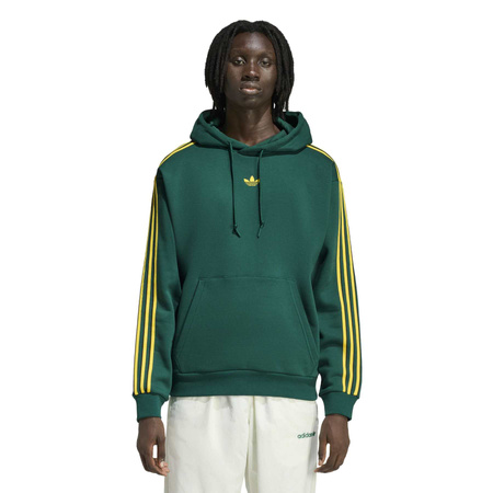 Bluza z kapturem męska adidas TIPPED STRIPES zielona KE2150