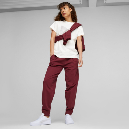 Spodnie dresowe damskie Puma HER HIGH-WAIST TR bordowe 67600622