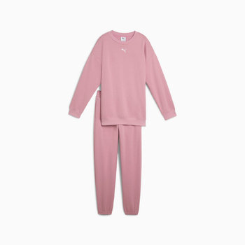 Komplet dresowy dziewczęcy Puma LOUNGWEAR OVERSIZED FL różowy 68972765