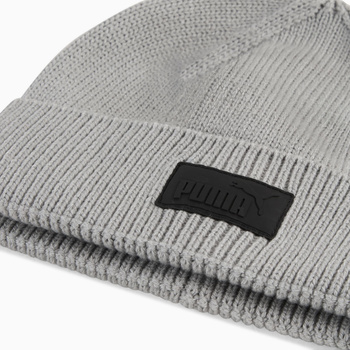 Czapka zimowa unisex Puma ESS ELEVATED RUBBER PATCH LOW CROWN szara 02641402