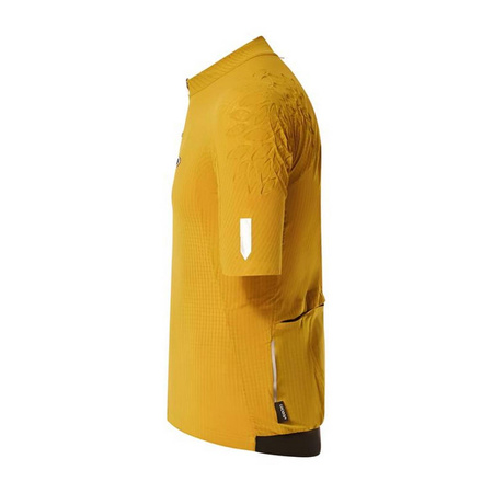 Koszulka rowerowa męska Oakley GRIDSKIN PINSTRIPE JERSEY Q36.5 żółta FOA405953-5AA