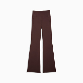 Legginsy treningowe damskie Puma TAD ESSENTIAL HW BOOTCUT brązowe 52590213