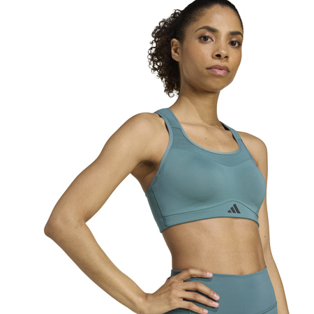 Stanik sportowy damski adidas TLRD turkusowy JX8844