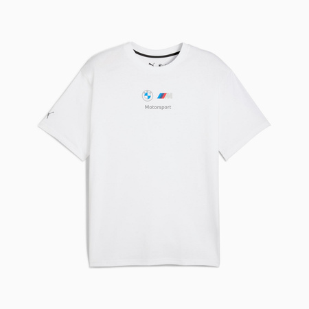 Koszulka męska Puma BMW MMS ESS+ LOGO II biała 63305502