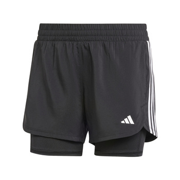 Spodenki treningowe damskie adidas 2-IN-1 PACER czarne JJ3116