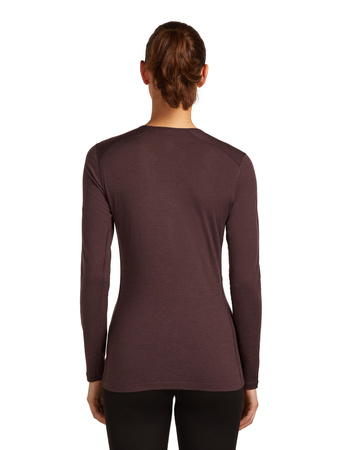 Longsleeve termiczny damski Icebreaker 200 OASIS bordowy IB1043750GW