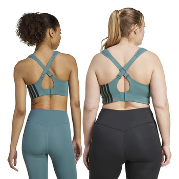 Stanik sportowy damski adidas TLRD turkusowy JX8844