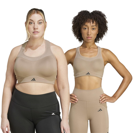 Stanik sportowy damski adidas TLRD beżowy JX8843