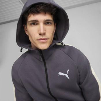 Bluza z kapturem męska Puma EVOSTRIPE FZ DK szara 68170069