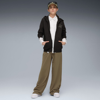 Bluza z kapturem dziewczęca Puma ESS SCRIPT FZ FL czarna 68925301