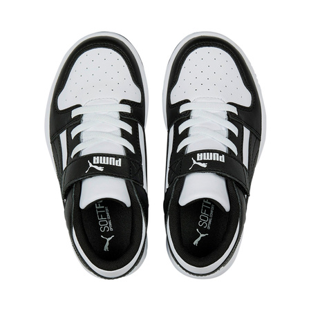 Buty sportowe dziecięce Puma REBOUND LAYUP LO SL V PS białe 37049216
