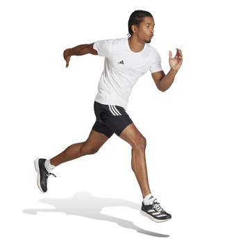 Spodenki męskie adidas OWN THE RUN 3-STRIPES 2IN1 czarne IQ3808