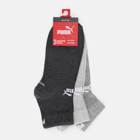 Skarpety unisex Puma ELEMENTS PLAIN QUARTER 3-PACK wielokolorowe 94710810