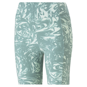 Spodenki damskie Puma POWER AOP 7'' zielone 67364384