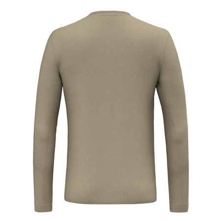 Longsleeve trekkingowy męski Salewa SOLIDLOGO DRY beżowy 00-0000027340_7180
