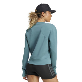 Bluza treningowa damska adidas D4T turkusowa JW3395
