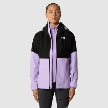 Kurtka z kapturem damska The North Face JAZZI GTX fioletowa NF0A851MWI2
