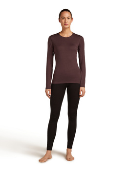 Longsleeve termiczny damski Icebreaker 200 OASIS bordowy IB1043750GW