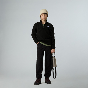 Polar dziecięcy The North Face GLACIER 1/4 ZIP czarny NF0A8CVGJK3