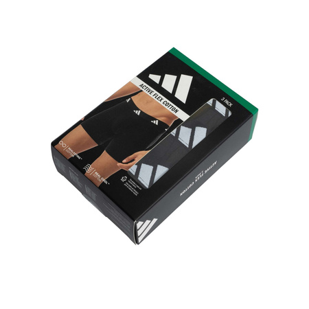 Bokserki męskie adidas ACTIVE FLEX SHORTS 3-PACK czarne 4AM004-000