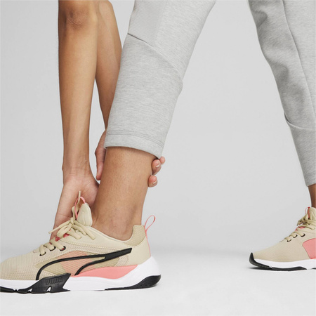 Spodnie dresowe damskie Puma EVOSTRIPE HIGH-WAIST szare 67788004