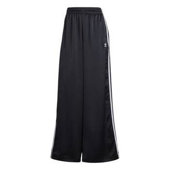 Spodnie dresowe damskie adidas SATIN WIDE LEG czarne IU2520