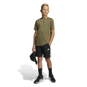 Koszulka treningowa dziecięca adidas TRAIN ESSENTIALS LOGO zielona KS5543