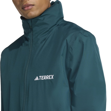 Kurtka wodoodporna męska adidas MULTI ESSENTIALS zielona JY0478