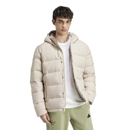 Kurtka z kapturem męska adidas HELIONIC beżowa IZ4702