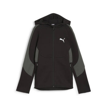 Bluza z kapturem chłopięca Puma EVOSTRIPE FULL-ZIP DK czarna 67919601