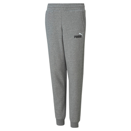 Spodnie dresowe chłopięce Puma ESS+ 2 COL LOGO FL szare 58698803