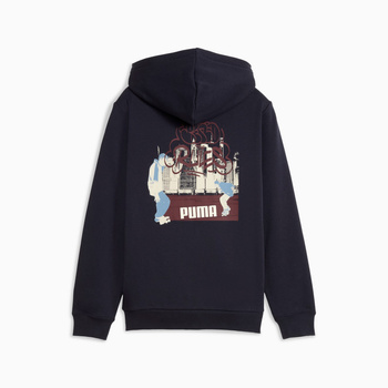 Bluza z kapturem chłopięca Puma MID90S FZ FL granatowa 68846916