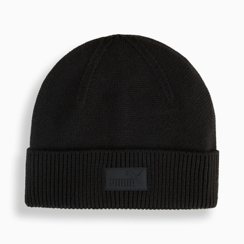 Czapka zimowa unisex Puma ESS ELEVATED RUBBER PATCH LOW CROWN czarna 02641401