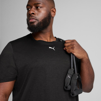 Koszulka treningowa męska Puma TAD ESSENTIALS HEATHER CAT czarna 52592001