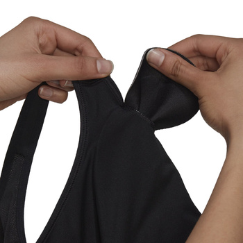 Stanik sportowy damski adidas POWERREACT TRAIN czarny HN7273