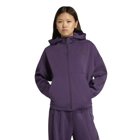 Bluza z kapturem damska adidas Z.N.E. fioletowa KC4569