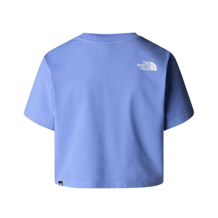 Koszulka damska The North Face SIMPLE DOME CROPPED SLIM niebieska NF0A87U40YI