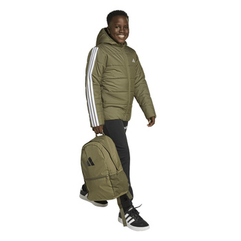 Kurtka puchowa dziecięca adidas ESSENTIALS 3-STRIPES zielona JL7405